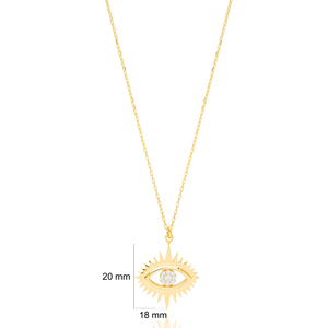 Colgante de Plata de Ley 925 con forma de ojo turco, joyería hecha a mano - Product Image 2