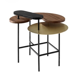 Table basse d'appoint créative unique de luxe léger tout en métal de type utilisation de la table bureau maison chambre restaurant ronde fabriquée en inde - Product Image 5