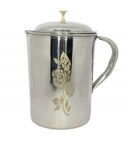 ดีไซเนอร์น้ำสูงขายสแตนเลสเหยือกสำหรับโต๊ะชากาแฟเหยือกน้ำเลเซอร์ดอกไม้ออกแบบเก็บน้ำ - Product Image 1
