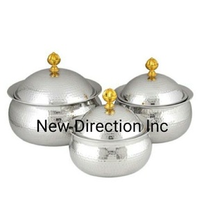 Serveur de nourriture chaude de qualité supérieure marmite finition brillante casseroles à double insulte servant chaud au prix le plus bas - Product Image 3