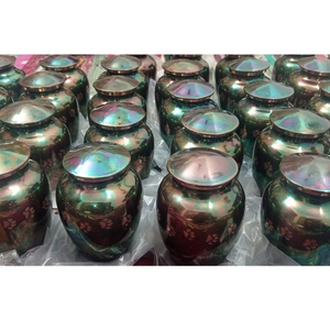 Urna de cremación de mascotas RAKU de latón, fabricante y distribuidor de la INDIA - Product Image 1