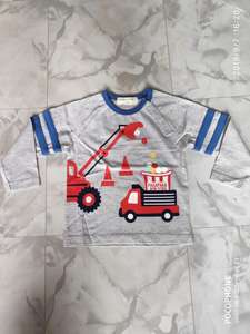 T-shirts décontractés à manches longues et col rond pour garçons, en coton teint, séchage rapide, avec étiquettes de marque originales, provenance Bangladesh (stock excédentaire) - Product Image 2