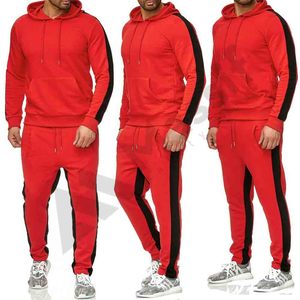 Venta al por mayor personalizado 100% poliéster ropa deportiva chándal para hombres transpirable Jogger chándal de talla grande conjuntos para el invierno - Product Image 1