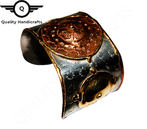 Pulsera de cobre martillado Vintage Chapado en cobre antiguo, brazalete de Metal de latón, fabricante de la India, artesanía de calidad, venta al por mayor - Product Image 4
