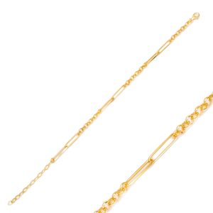 Fascinating Plain Chain <b>Bracelet</b> Turkish Handmade Wholesale 925 <b>Sterling</b> <b>Silver</b> Jewelry for <b>Woman</b> - Product Image 1