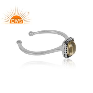 Bague en pierre précieuse naturelle en Citrine naturelle, pierre précieuse, argent 925, vente en gros, bijoux indiens - Product Image 2