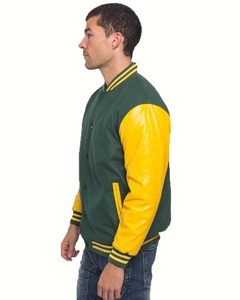 Chaqueta de cuello con hilo de lana, chaqueta de universo bordado, OEM, venta al por mayor, su diseño y logotipo con la mejor calidad - Product Image 1