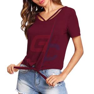 เสื้อทีเชิ้ตลำลองขนาดใหญ่พิเศษของผู้หญิงผ้าสแปนเด็กซ์เนื้อนุ่มระบายอากาศได้ดีผ้าชีฟองคอกลมมีโลโก้เสื้อผ้าธรรมดาสำหรับผู้หญิง - Product Image 4