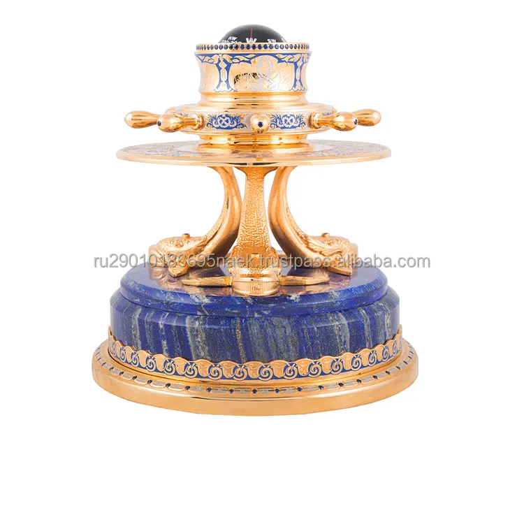 Compass "Right Course"  lapis lazuli base  versatile and useful companion on any journey souvenir