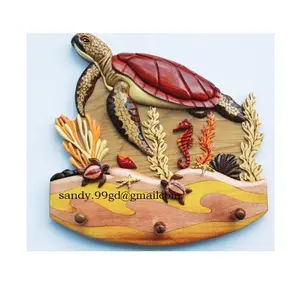 Tortuga de madera intarsia - Vietnam tallado madera de la pared placas-casa de placas de pared (0084587176063 whatsap Sandy)