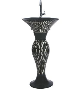 Nuevo Modelo de Alta Demanda: Lavabo Moderno de Cerámica Sanitaria 10010 con Doble Descarga, Pedestal de Una Pieza, Montaje en Suelo, 450x525mm - Product Image 1