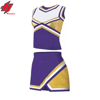 Seragam Cheerleading Remaja Perempuan Sublimasi Spandex Murah yang Dapat Disesuaikan Paket Hot All Star dengan Ukuran Kustom