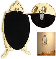 Miroir cosmétique vintage Art Déco KSN, cadre en résine dorée, fixation murale, verre en alliage d'aluminium, design unique pour Bar Mitzvah