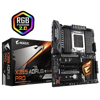 Motherboard Gaming Gigabit X399 AORUS PRO, dengan Chipset AMD X399 mendukung prosesor SocketTR4 2nd AMD Ryzen Threadripper