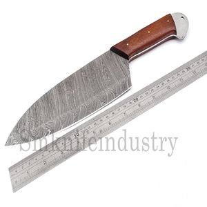 Custom Handmade Damascus Steel <b>Kitchen</b> Chef <b>Knife</b> Olive Wood Handle <b>Knife</b> (Smk1575) - Product Image 5