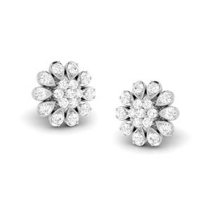 ต่างหูรูปดอกไม้เพชรแท้ 0.80CT |   ต่างหูทองคำ 14K ลายดอกไม้ ดีไซน์หรูหรา เหมาะสำหรับใส่ทุกวัน เป็นของขวัญสุดพิเศษ - Product Image 3