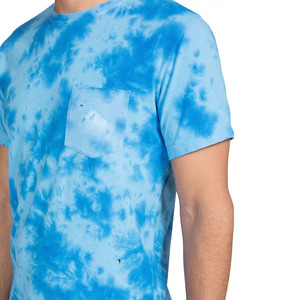 T-shirt décontracté tie-dye à col rond en coton pur pour hommes/garçons, vente en gros OEM - Product Image 6