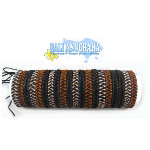 Pulsera de cuero trenzado natural surtido de Funky Generation para el verano - Product Image 1