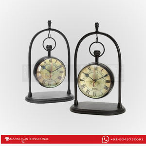 Horloge de table en laiton au look antique Montre décorative pour cuisine chambre salon bureau à domicile - Product Image 4