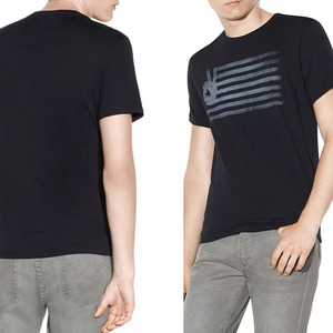 เสื้อยืดสีดำพิมพ์ลายตามสั่ง OEM สำหรับผู้ชายและเด็กผู้ชาย คอลเลคชั่นฤดูร้อน ผ้าฝ้ายแท้ 100% - Product Image 6