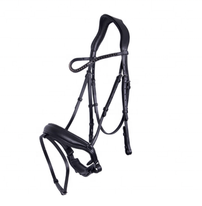 Bridon de luxe pour chevaux en cuir de qualité supérieure, design anatomique, grossiste et fabricant indien de produits équestres haut de gamme - Product Image 1