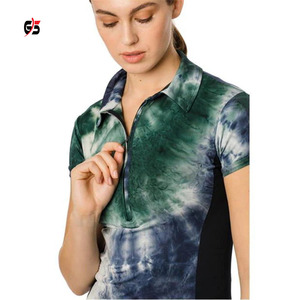 T-shirt impression par Sublimation à manches courtes, Design personnalisé, col rabattu, vêtements de rue, produit de mode pour femmes, - Product Image 6