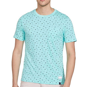 Col rond personnalisé dernier nouveau design à manches courtes t-shirts pour hommes polyester coton impression de logo personnalisé en gros homme t-shirt - Product Image 1