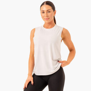 Camiseta sin mangas corta de poliéster para mujer, camiseta sin mangas de fabricante OEM - Product Image 2