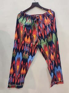 Ikat Pj-Conjunto de Pijama largo para mujer, de algodón indio, estampado múltiple - Product Image 4
