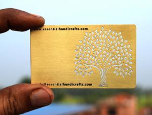 Cartes de Visite Personnalisées en Laiton Gravé de Qualité Exquise, Plaque Signalétique en Acier Inoxydable, Style Blanc Sculpté, Cadeau d'Artisanat d'Affaires - Product Image 2