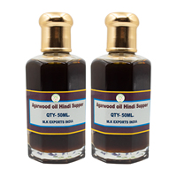 100% Huile d'oud de bois d'agar indien pur et naturel Hindi Supper