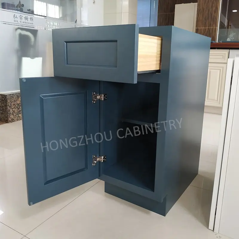 Vietnam Factory Directly American Standard New Navy Blue Shaker Style Kitchen Cabinets