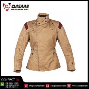 Stand-Collar Custom Color <b>Top</b>-Quality Women Breathable All-Weather Motorcycle Waterproof Windproof Brown-Cordura Textile Jackets - Product Image 3