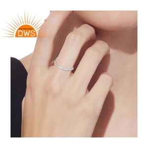 Anillo de Plata de Ley 925 con diseño de banda, joyería fina hecha a mano - Product Image 4