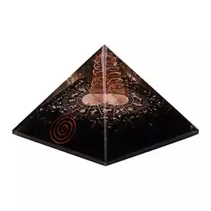 Black Tourmaline Orgonite Pyramids EMF Protection Crystal / Organite Pyramid für Vastu Holistic Decor reiki pyramide