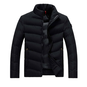 KEVEN IMPEX <b>Men's</b> Reversible Puffer Jacket Wool Shell Cotton Filling 100% Silk Windproof Breathable Eco-Friendly Stand Front - Product Image 1