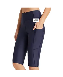 Hot Selling Womens Knee Length <b>Long</b> <b>Swim</b> <b>Shorts</b> High Waisted <b>Swim</b> Capris Pants With Pockets From Bangladesh - Product Image 1