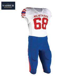 Le football américain professionnel grande taille de l'usine OEM porte des maillots de fitness respirants ensemble d'uniformes en gros - Product Image 5