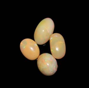 4 piezas de ópalo etíope natural, cabujón suelto liso, piedra preciosa, Ópalo de forma ovalada - Product Image 4