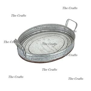 Bandeja de Servicio Moderna Galvanizada con Asas de Cobre, Bandeja de Desayuno para Restaurantes y Hoteles, Multifuncional, de Alta Calidad y Lujo - Product Image 2