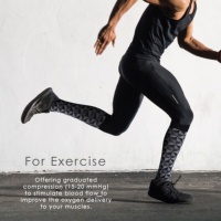 Chaussettes de compression respirantes fines à motif léopard, écologiques, classe 2, 20-30 mmHg, au-dessus du genou, pour infirmières, usage quotidien