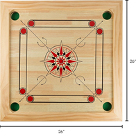 Jeu de Carrom en Bois Pliable, Léger, Étanche et Portable de Haute Qualité pour Adultes et Enfants
