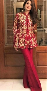 Latest-Stylish-Indian/Pakistani-Party-Wear-Embroidery work on Beautiful-Kurta-<b>Pant</b> dress for Party & Wedding wear=2020. - Product Image 2