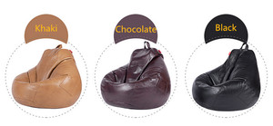 <span class=keywords><strong>Puff</strong></span> de piel sintética con forma de lágrima para sala de estar, sofá de lujo, personalizado, color Chocolate - Product Image 6