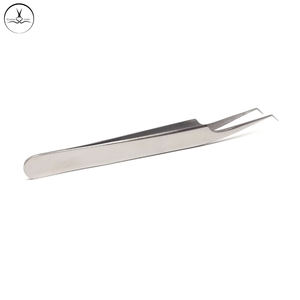 Pinzas para pestañas postizas personalizadas, color plata y acero inoxidable, con nombre de marca y embalaje, venta al por mayor - Product Image 5