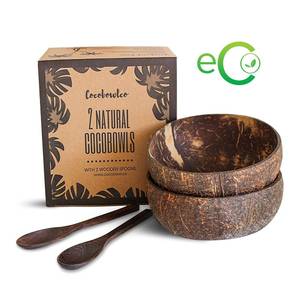 Cuencos de cáscara de coco Natural, decoración de ensalada de frutas, fideos, cuenco de arroz, cuenco de fruta, decoración artesanal, cáscara de coco creativa - Product Image 2