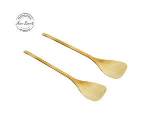 Cuillère à thé en métal en laiton de meilleure qualité avec long manche accessoire de cuisine martelé fini mat - Product Image 2