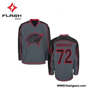 Maillot de hockey sur glace personnalisé Mad Design gratuit Revirement le plus rapide OEM Maillot de hockey sur glace surdimensionné sur mesure Impression par transfert de chaleur - Product Image 3