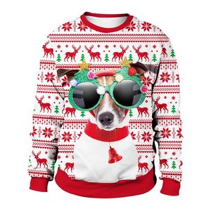 2024 unisexe 100% coton joyeux noël graphique imprimé sublimé sweats à capuche polaire matériel pour l'hiver utiliser hommes femmes - Product Image 2