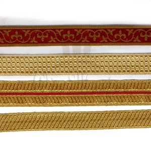 Ceremonial Gold Braided Lace Trims and <b>Ribbons</b> Ceremonial Uniform | Factory Made Braids Laces and <b>Ribbons</b> for CeremonialUniforms - Product Image 1